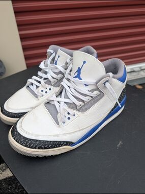 Air Jordan 3 Retro White/Blue Men's Sneakers